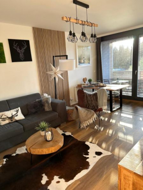 U jelena Harrachov - rodinný apartmán u lesa s garáží